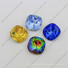 Pedras de jóias de cristal quadrado Topázio 12mm (DZ-3010)
